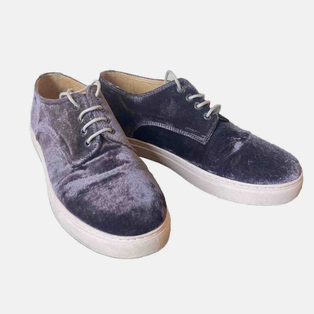 EUC - Clover Canyon Iridescent Velvet Sneaker Purple Maroon And Pink Size 6 Used